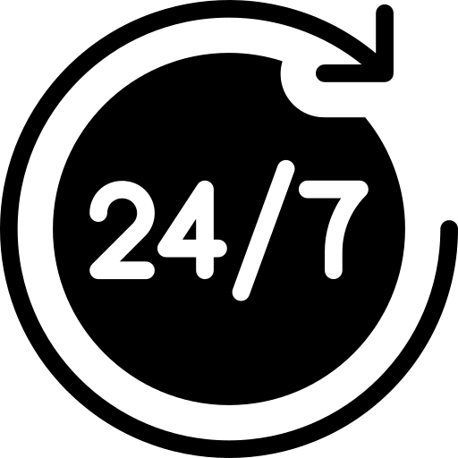 24-Hour Service Icon