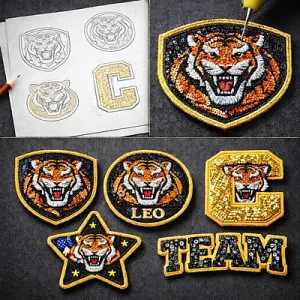 Personalized Sequin Patches with Custom Logo Design