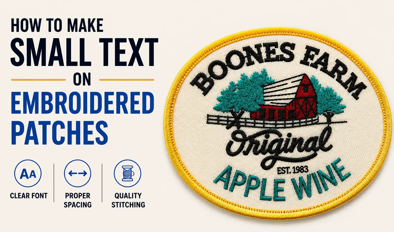 How to Make Small Text on Embroidered Patches Readable
